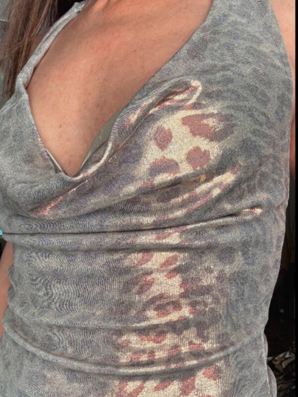 Top halter animal print