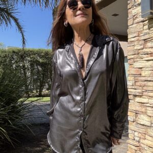 Camisa laminada oversized