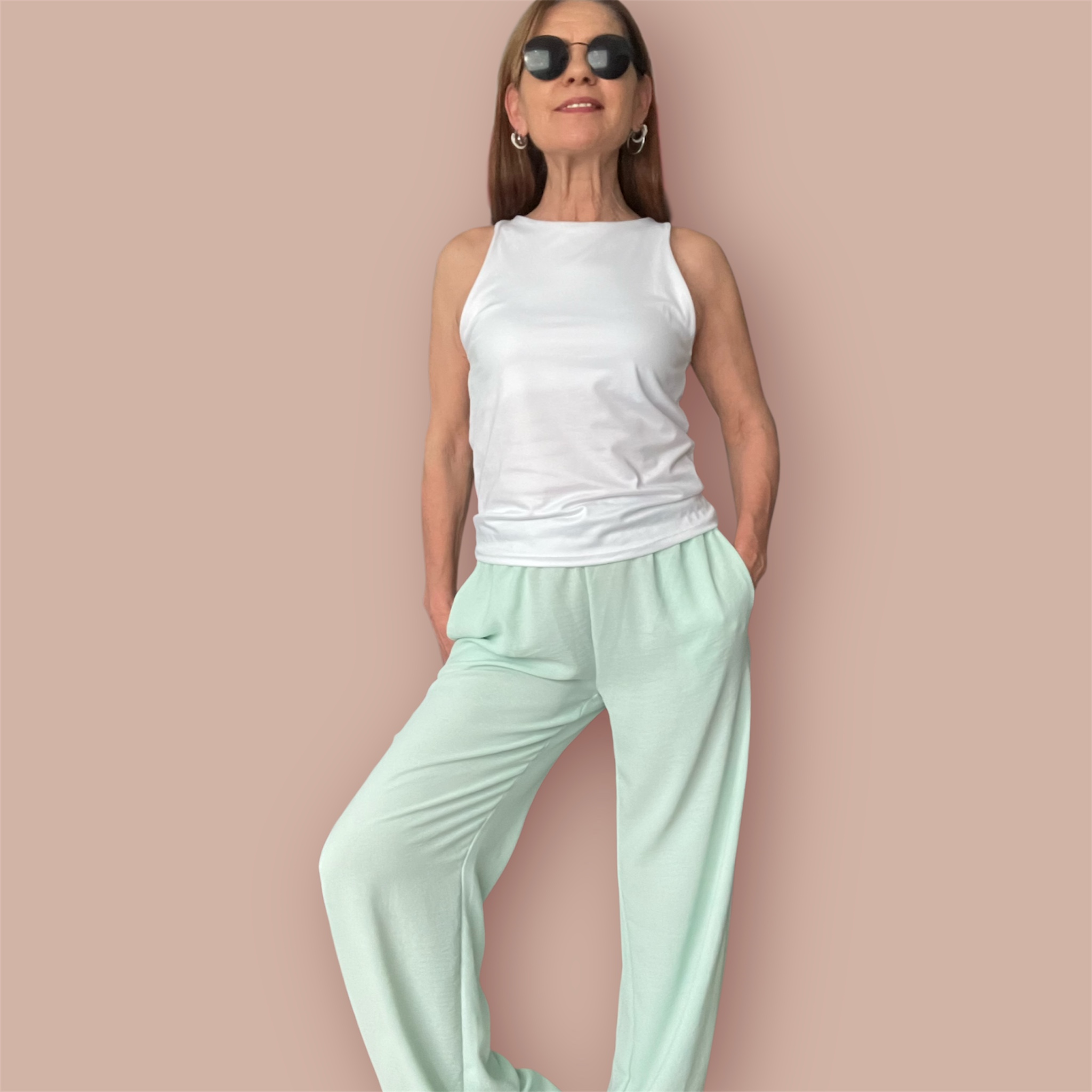 Pantalón Palazzo menta