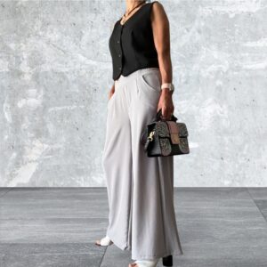 Pantalón palazzo Belina gris