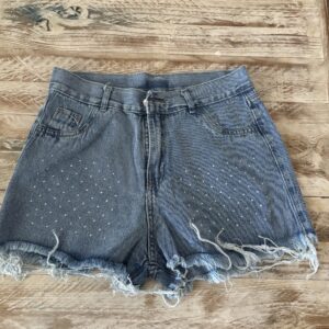 Short jean con brillos