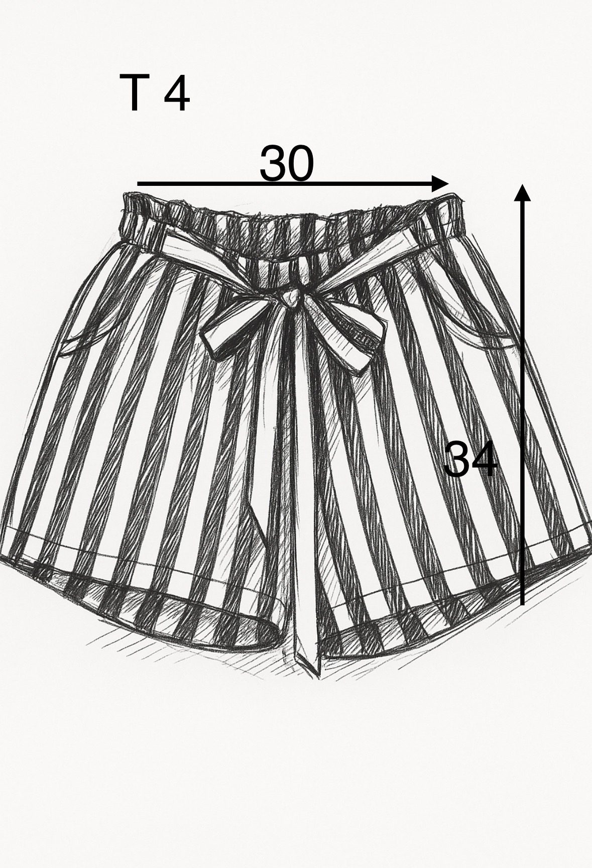 Short a rayas con lazo - Image 2