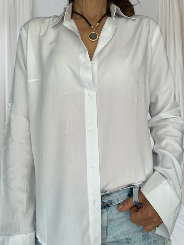 Camisa básica blanco poplin