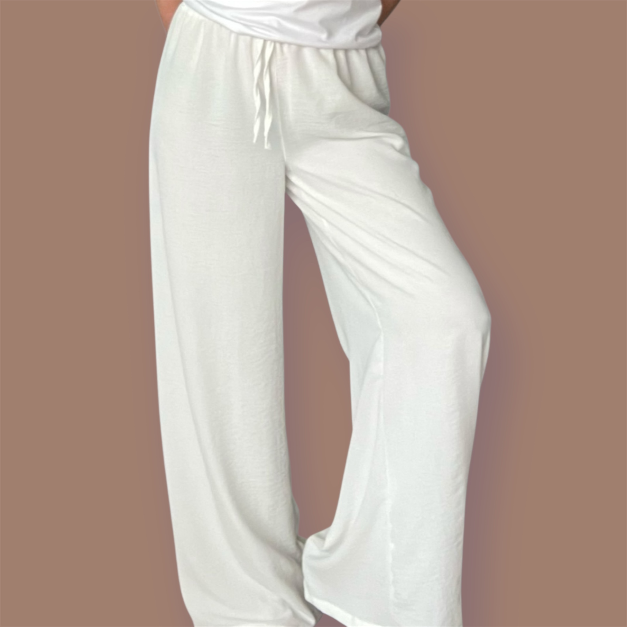 Pantalón palazzo blanco