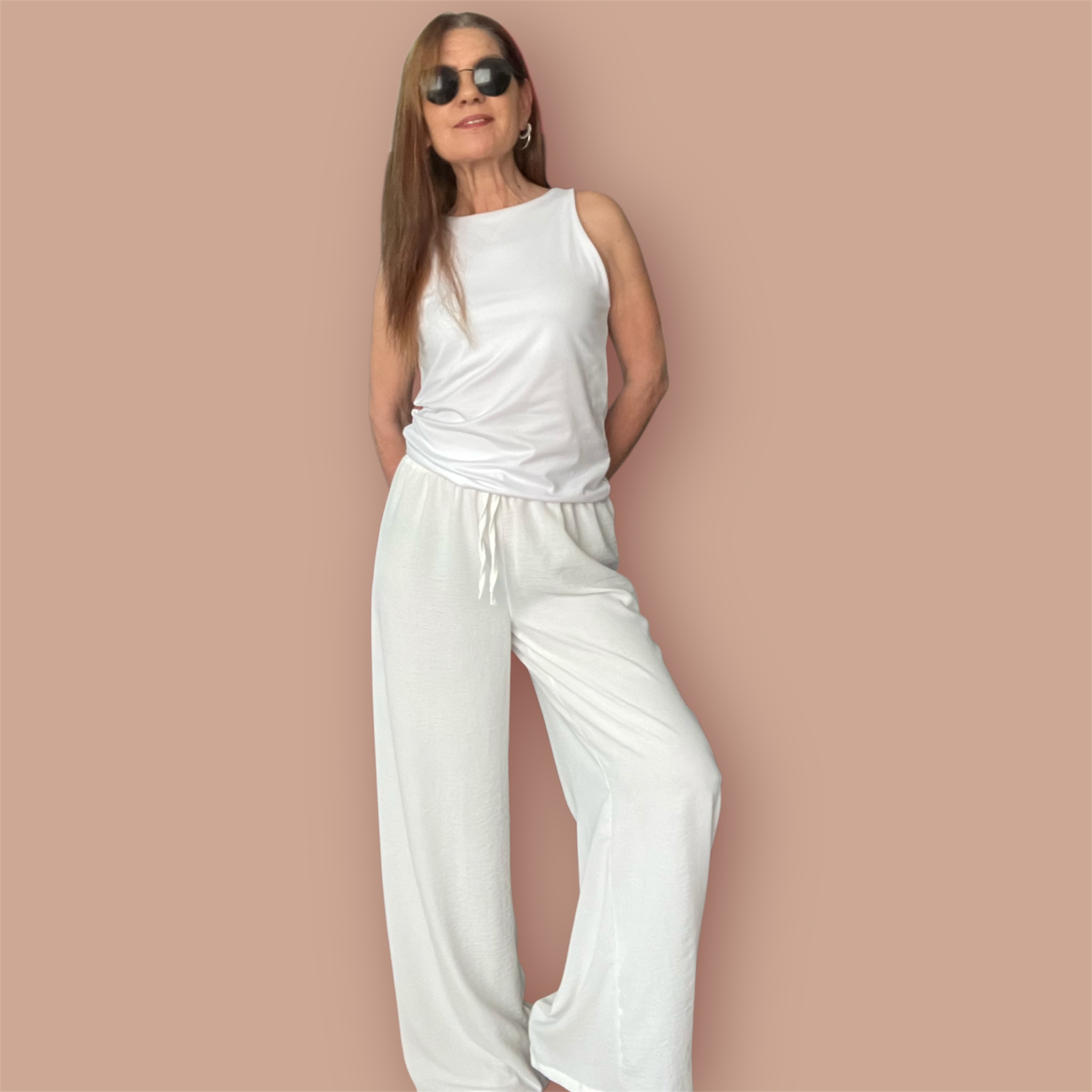 Pantalón palazzo blanco - Image 2