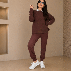 Jogger gamuzado Cacao