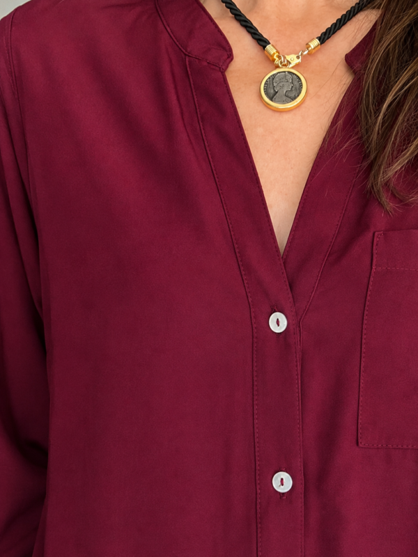 Blusa borgoña