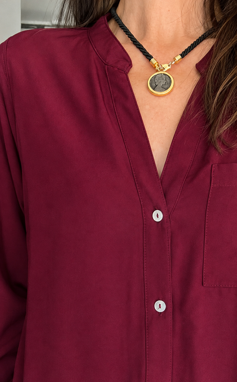 Blusa borgoña