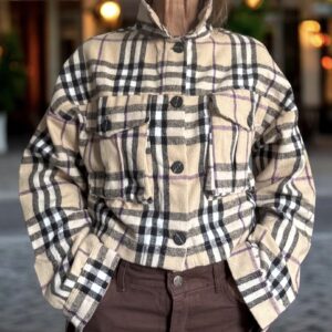 Chaqueta camisera de paño escocés