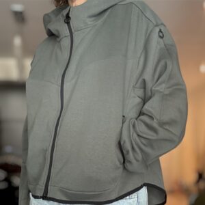 Campera Tech Magnetic zip  verde cemento