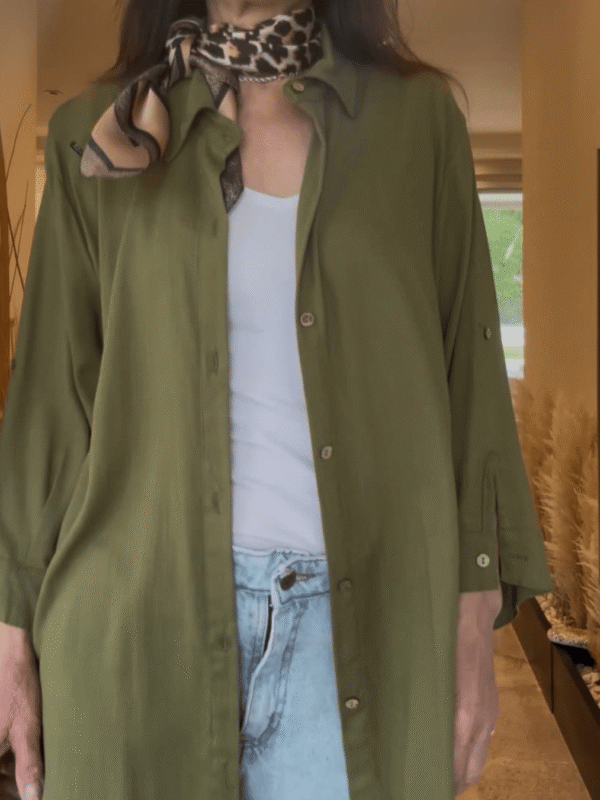 Camisa maxi verde
