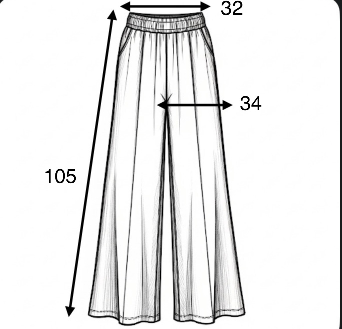 Pantalón palazzo negro - Imagen 2