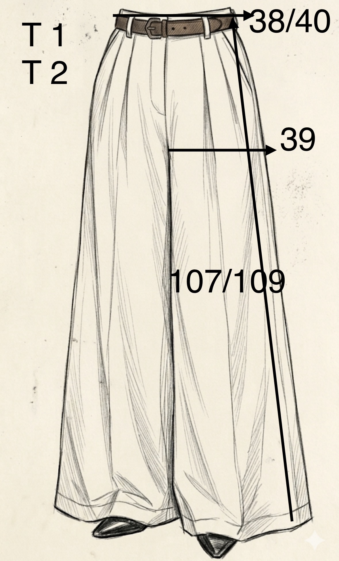 Pantalón sastrero mega wide leg greige - Image 4