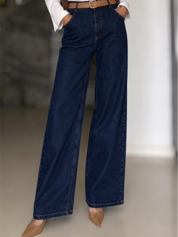 Pantalón wide leg jean azul