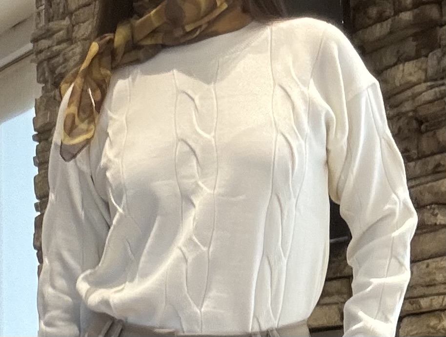 Sweater bremer tramado crema