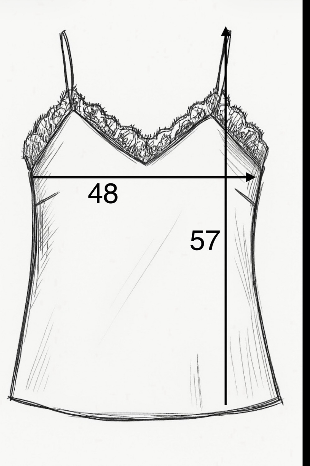 Top lencero satinado negro - Imagen 3