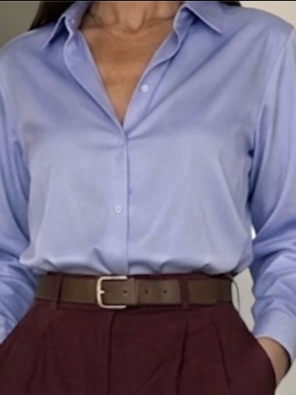 Camisa Celeste Poplín
