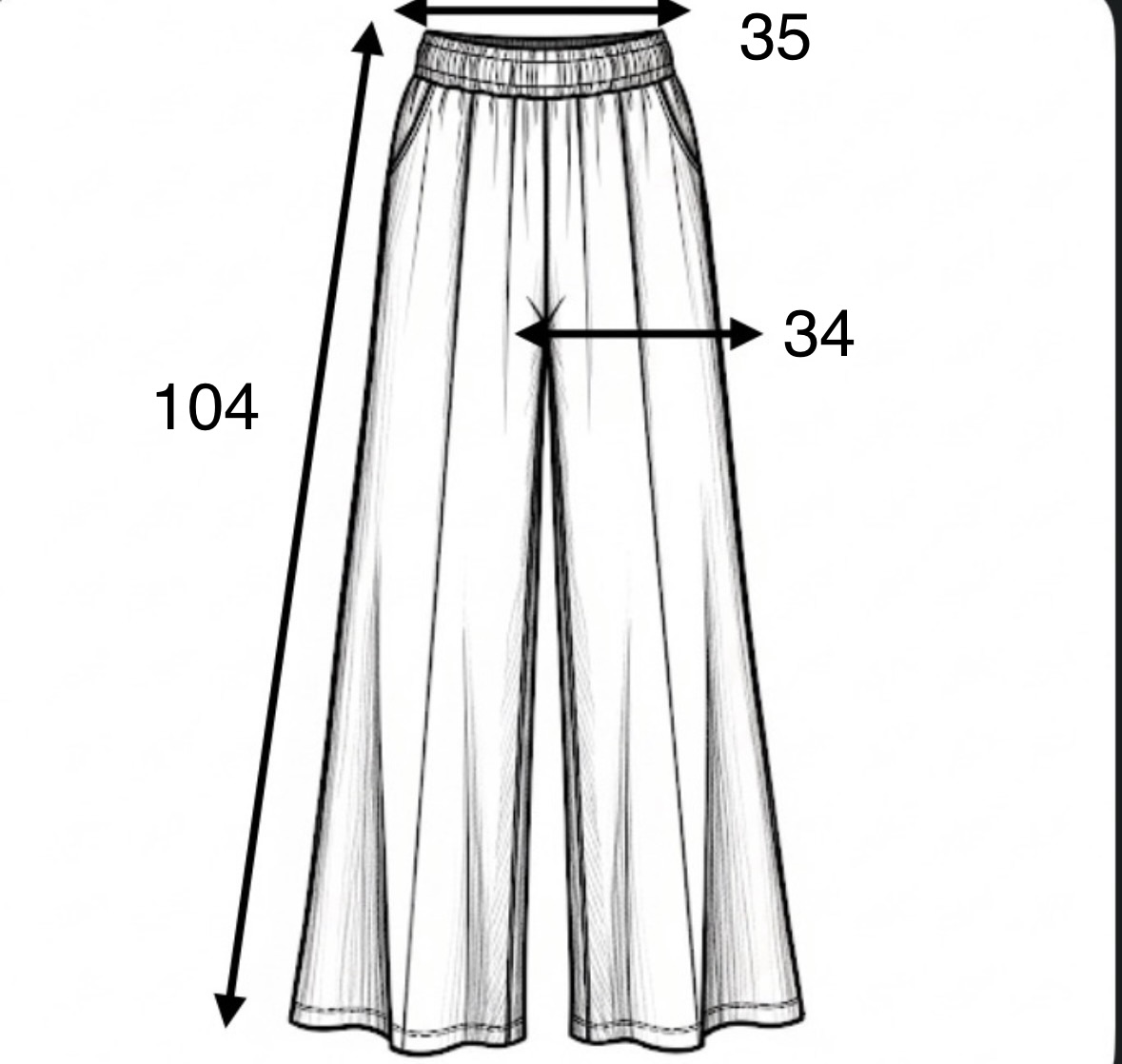 Pantalón palazzo gris - raya diplomática - Imagen 4