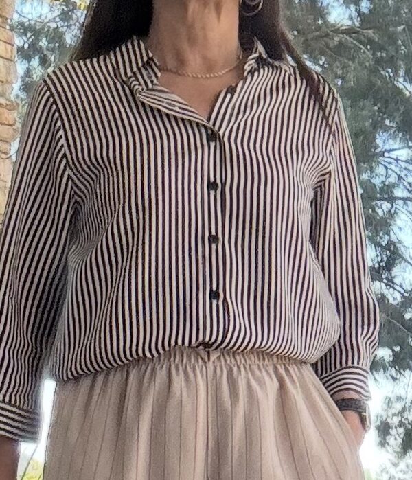 Camisa a rayas blanco y negro