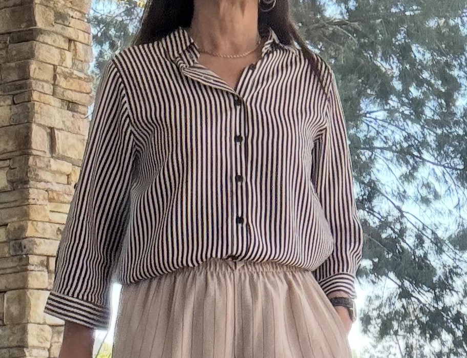 Camisa a rayas blanco y negro