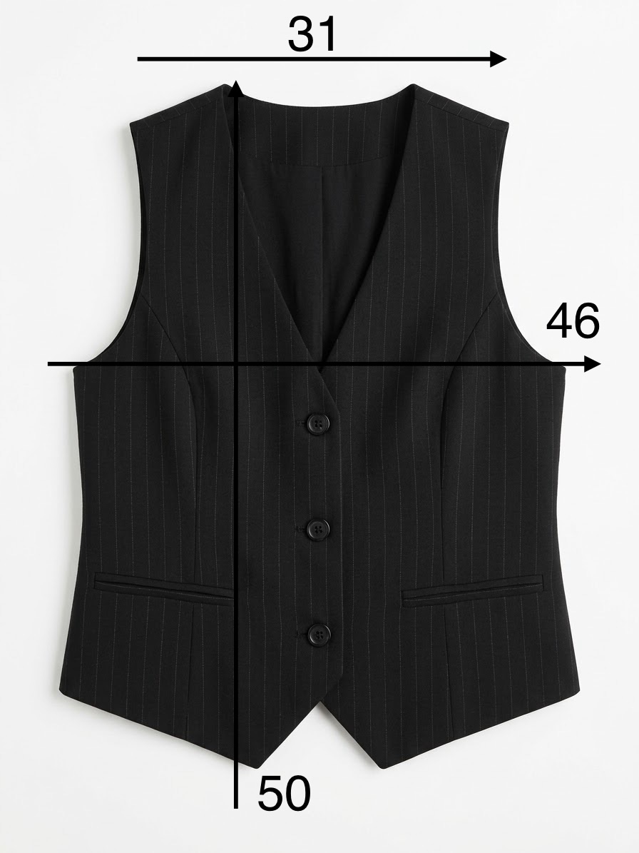 Chaleco sastrero corto gris perla raya diplomática - Imagen 3