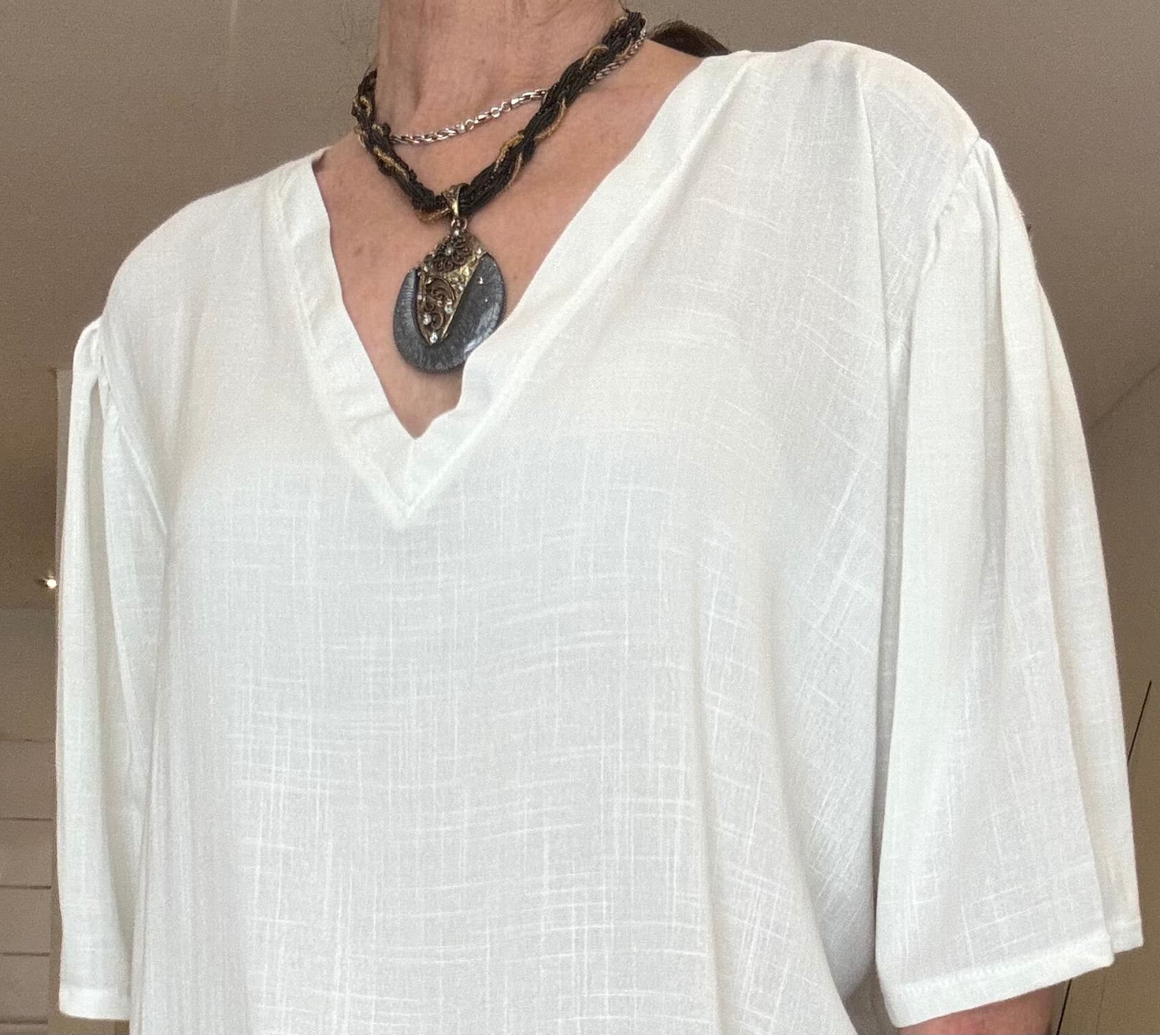 Blusa oversize blanca - Imagen 3