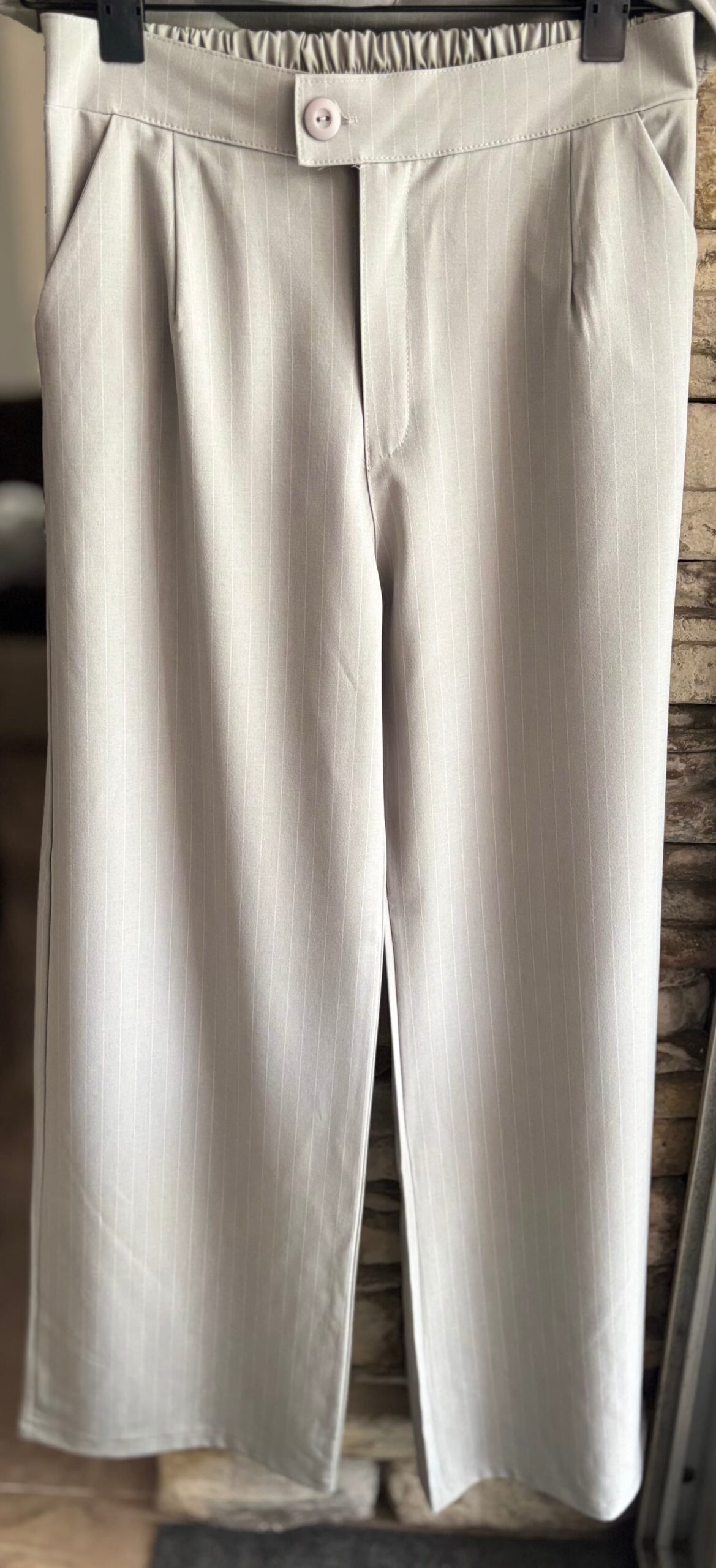 Pantalón sastrero gris perla raya diplomática - Imagen 3