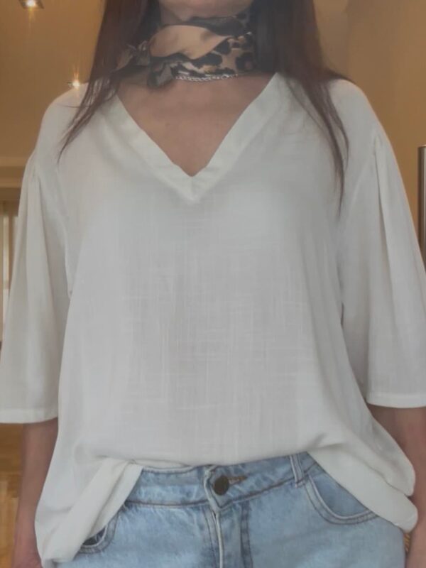 Blusa oversize blanca
