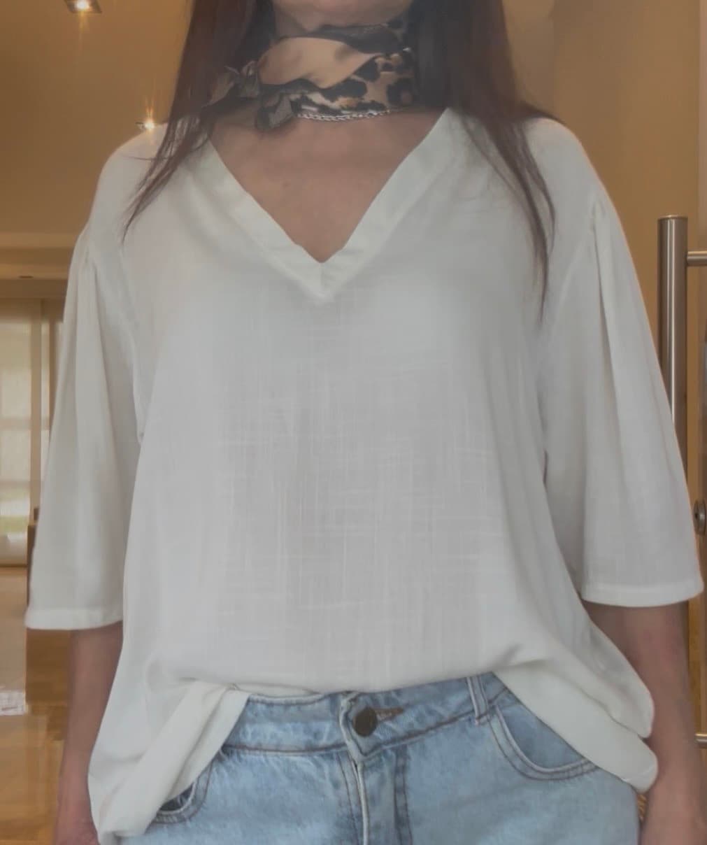 Blusa oversize blanca