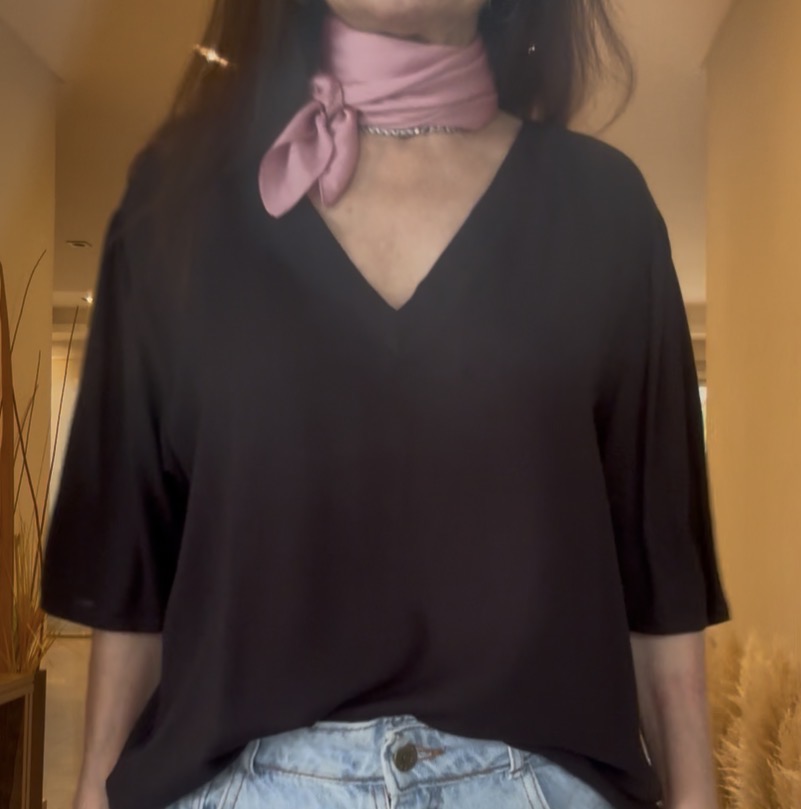Blusa oversize negra