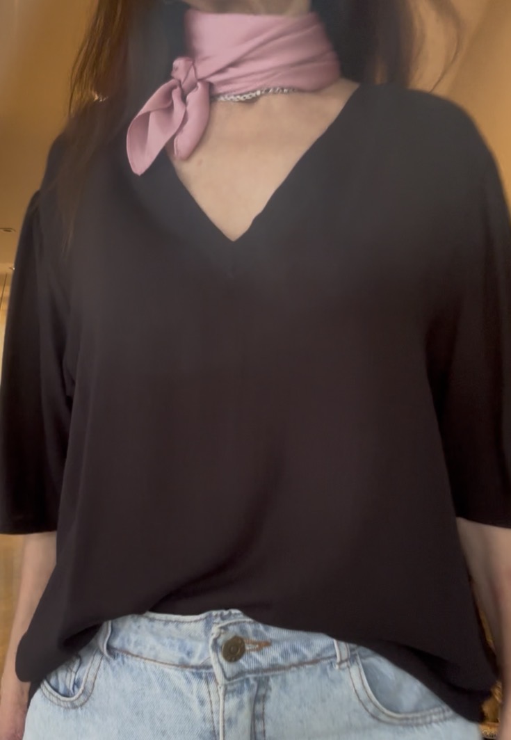 Blusa oversize negra - Imagen 2