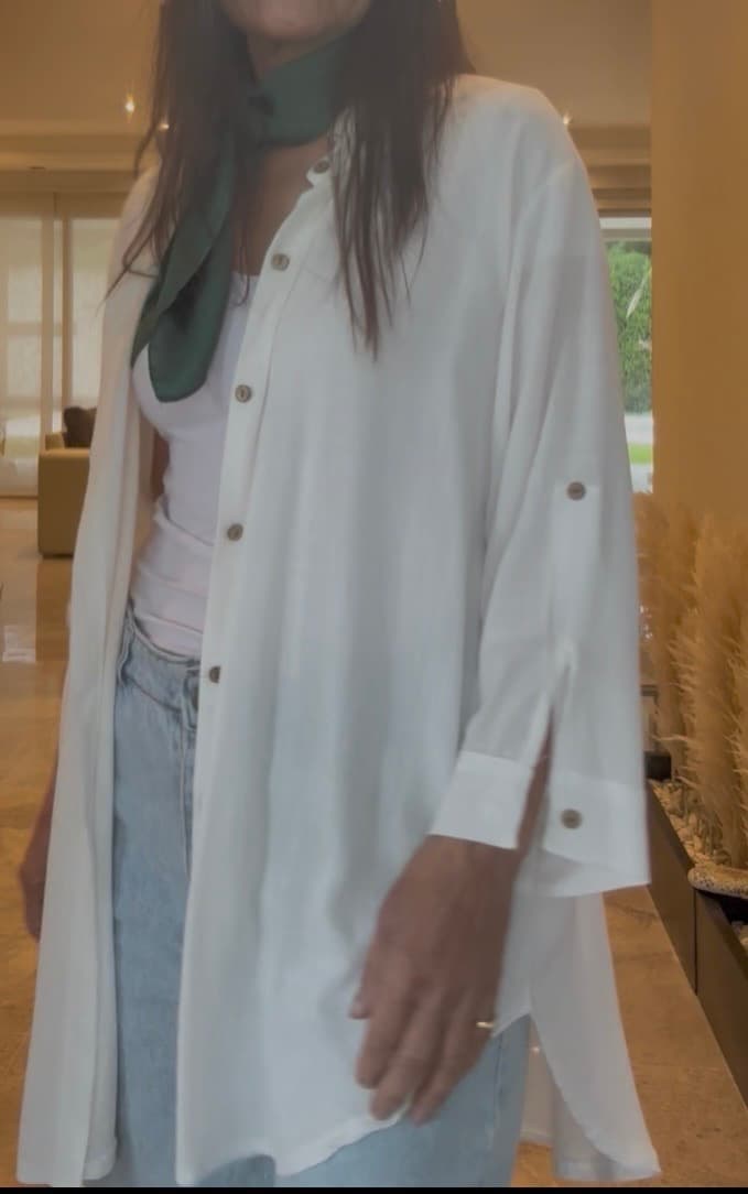 Camisa maxi blanca - Imagen 2