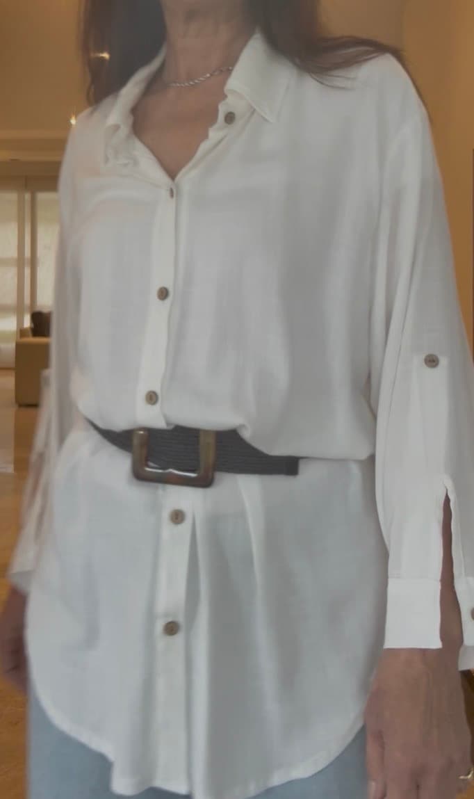 Camisa maxi blanca - Imagen 3