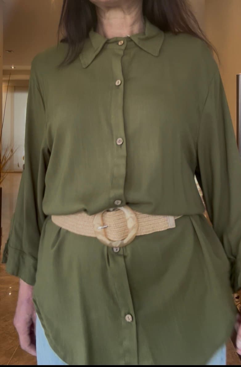 Camisa maxi verde - Imagen 2