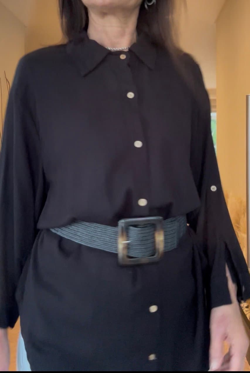 Camisa maxi negra - Imagen 3