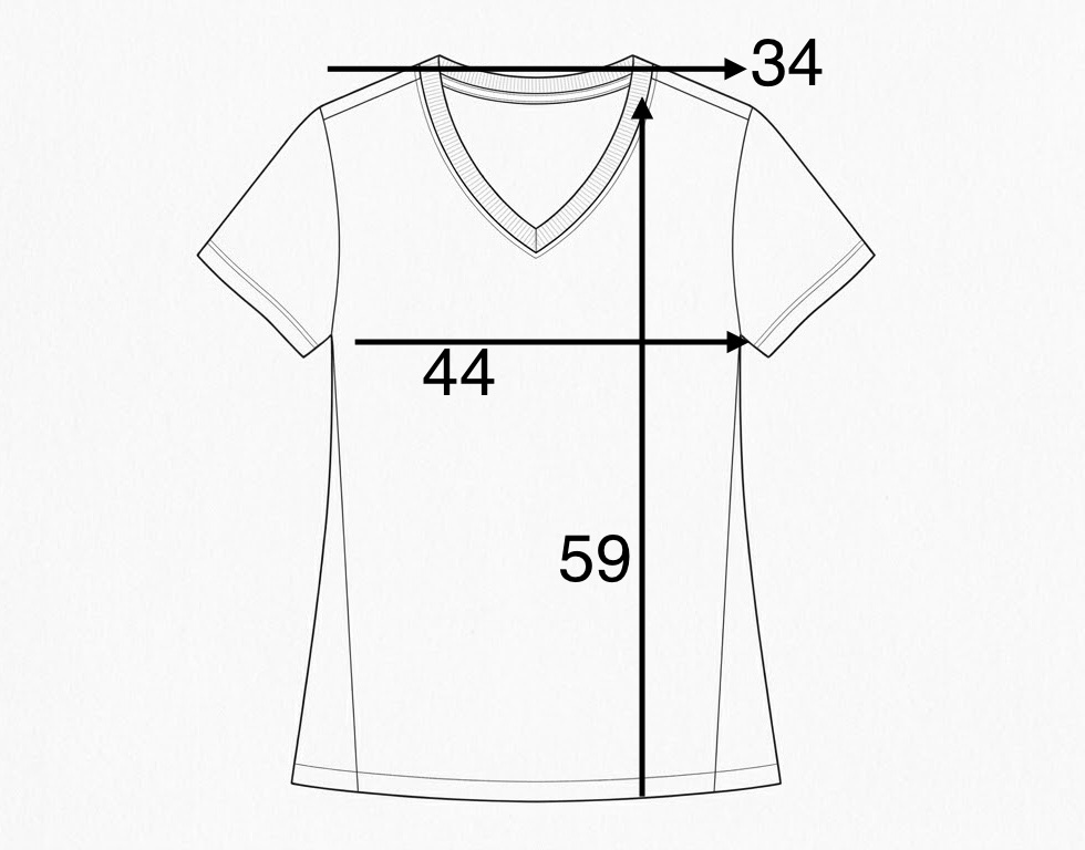 Remera básica evasé azul V - Imagen 2