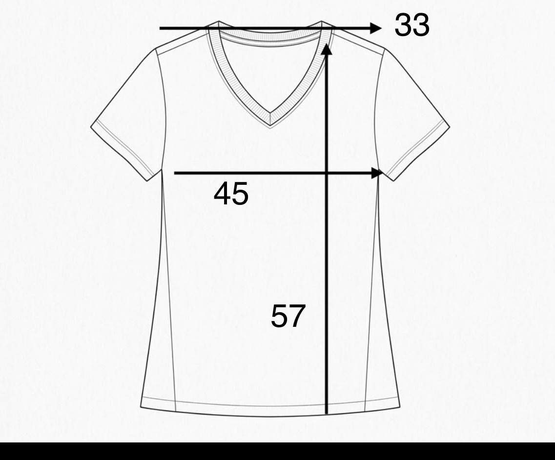 Remera básica evasé negra V - Imagen 2