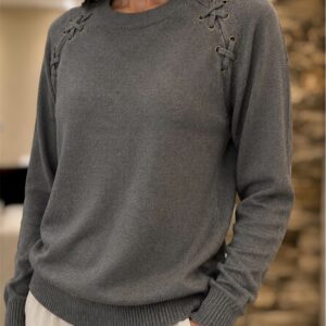 Sweater de hilo verde seco