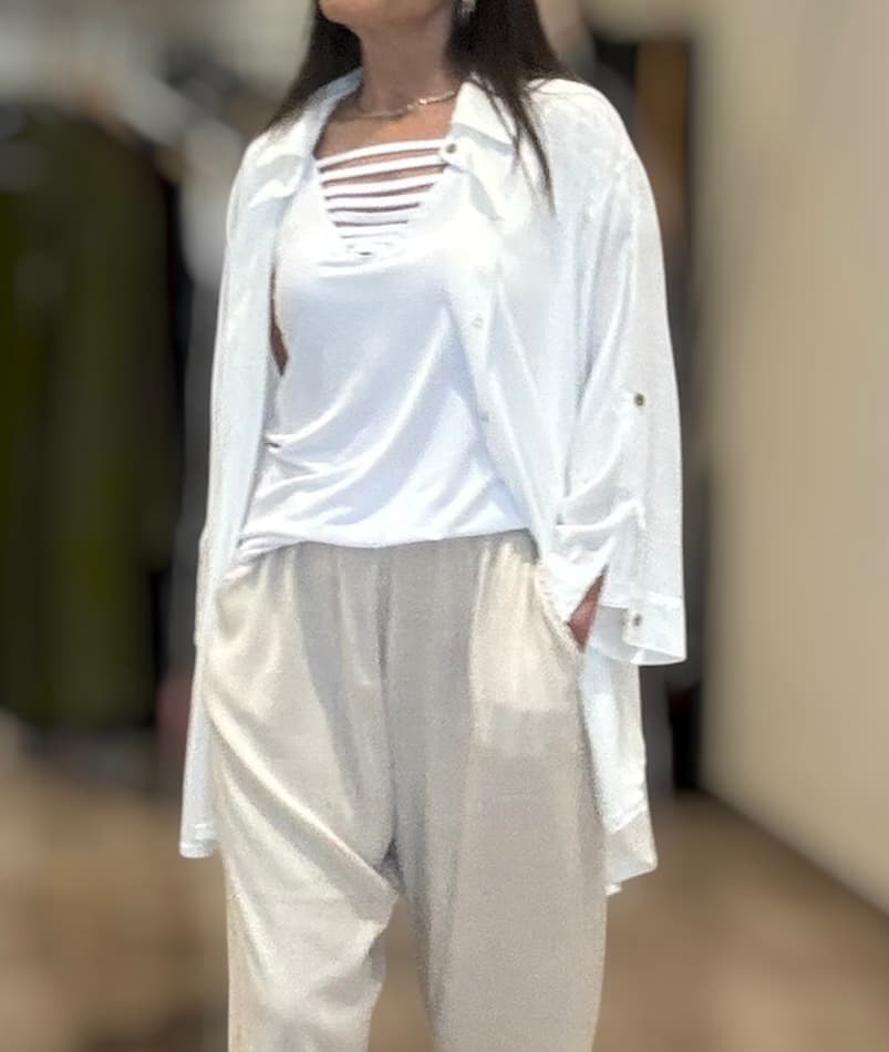 Camisa maxi blanca