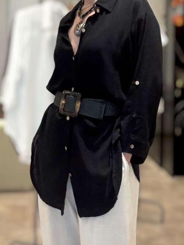 Camisa maxi negra