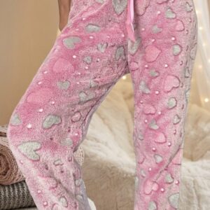 Pantalon Relax polar soft rosa corazón T3