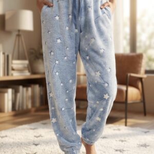 Pantalon Relax polar soft celeste estrella T5