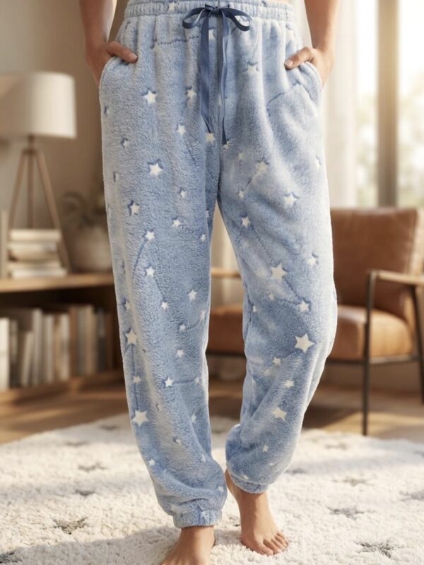 Pantalon Relax polar soft celeste estrella T5
