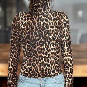 Remera cuello alto morley Leopardo Classic