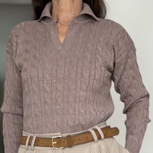 Sweater bremer tramado visón
