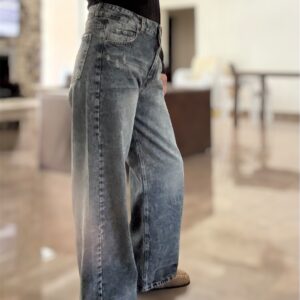 Pantalón wide leg jean Acid Wash